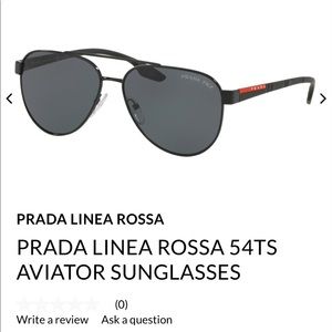 PRADA LINEA ROSSA 54ts AVIATOR SUNGLASSES
